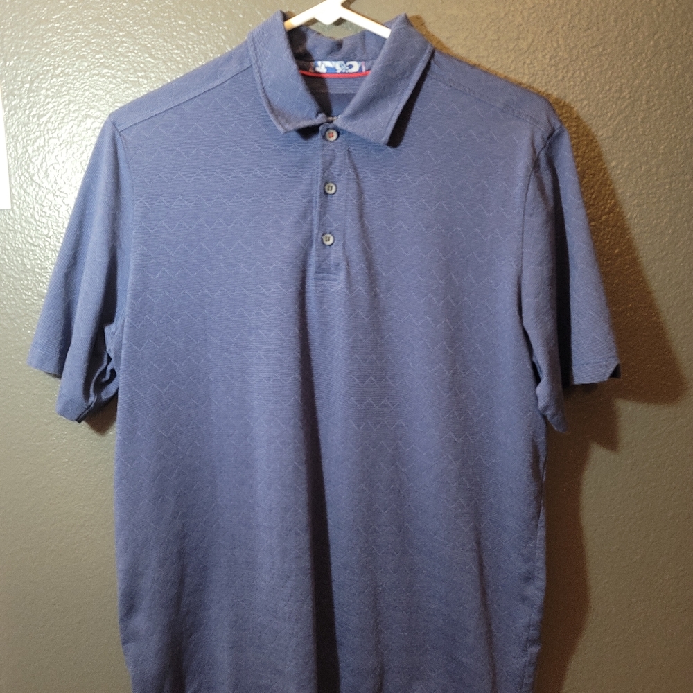 Tommy Bahama: Polo Shirt Men's Short Sleeve Blue Medium